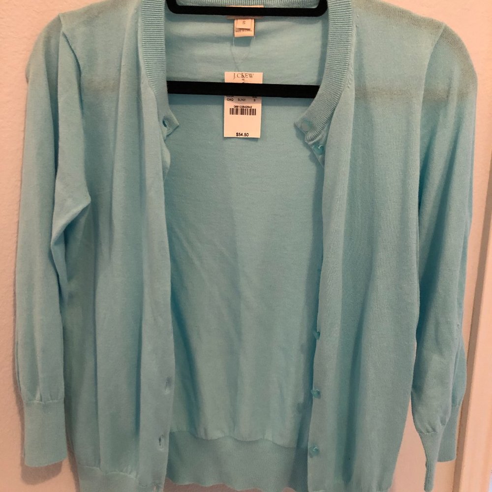 J. Crew NWT never worn light blue cardigan